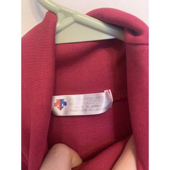 Descente Ski Turtleneck pullover Pink mens size S vintage - Picture 3 of 8